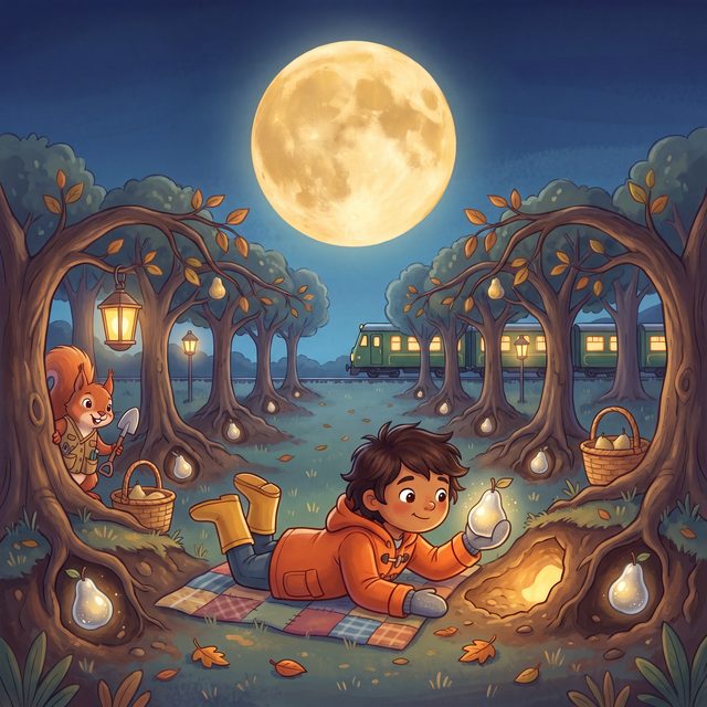 Front cover illustration of The Upside-Down Orchard