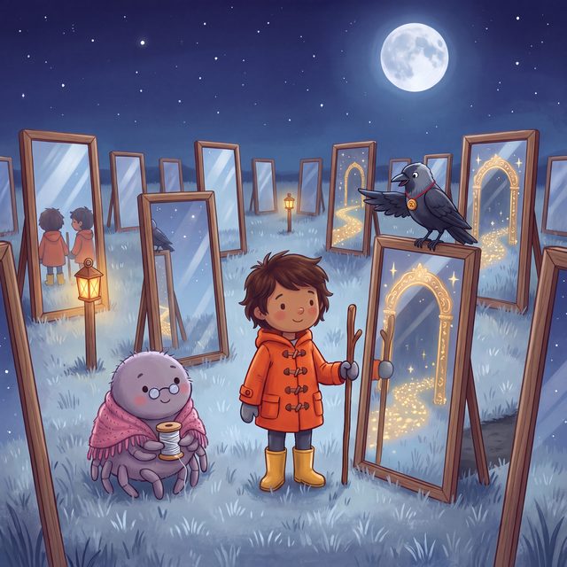 Front cover illustration of The Mirror Maze Meadow