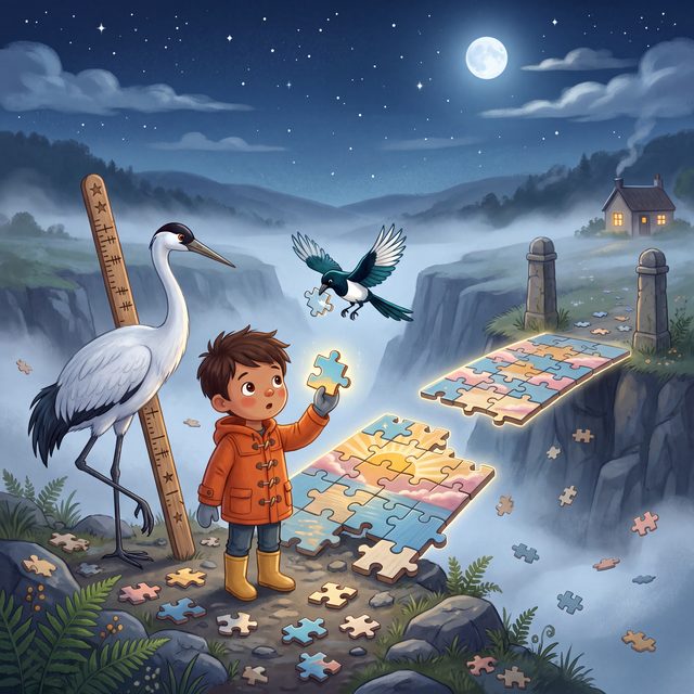 Front cover illustration of The Puzzle-Piece Bridge